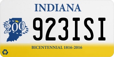 IN license plate 923ISI