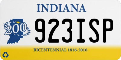 IN license plate 923ISP