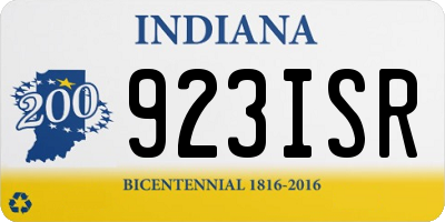 IN license plate 923ISR
