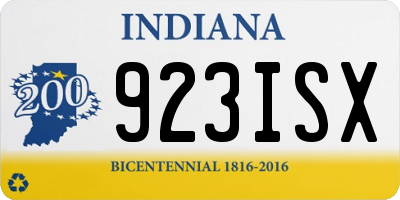IN license plate 923ISX