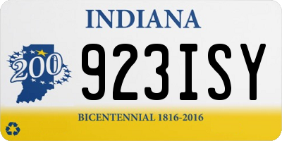 IN license plate 923ISY