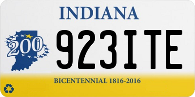 IN license plate 923ITE