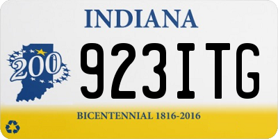 IN license plate 923ITG