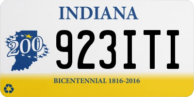 IN license plate 923ITI