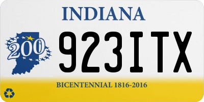 IN license plate 923ITX