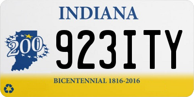 IN license plate 923ITY