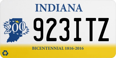 IN license plate 923ITZ