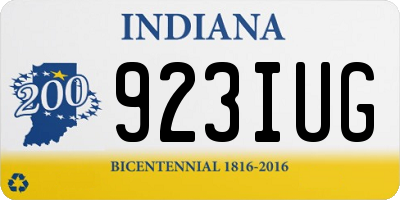 IN license plate 923IUG