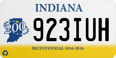 IN license plate 923IUH