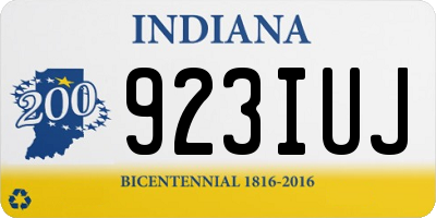 IN license plate 923IUJ