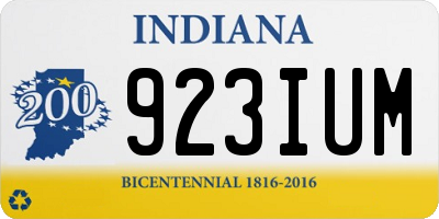 IN license plate 923IUM