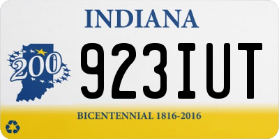 IN license plate 923IUT