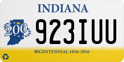 IN license plate 923IUU
