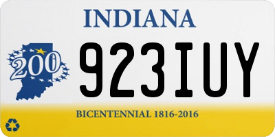 IN license plate 923IUY