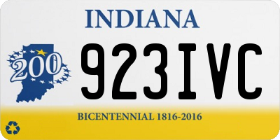 IN license plate 923IVC
