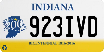 IN license plate 923IVD