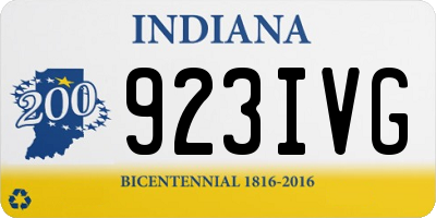 IN license plate 923IVG