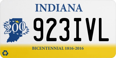 IN license plate 923IVL