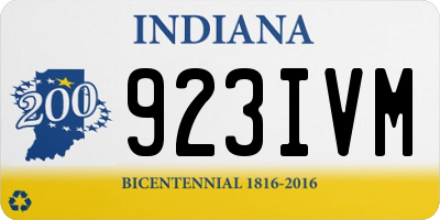 IN license plate 923IVM