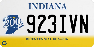 IN license plate 923IVN