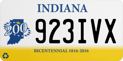 IN license plate 923IVX