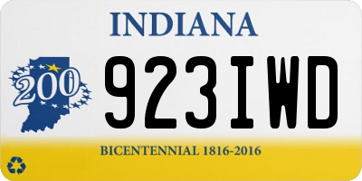 IN license plate 923IWD