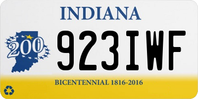 IN license plate 923IWF