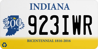 IN license plate 923IWR