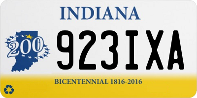 IN license plate 923IXA