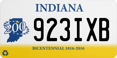 IN license plate 923IXB