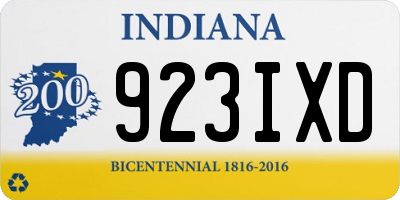 IN license plate 923IXD