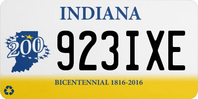 IN license plate 923IXE