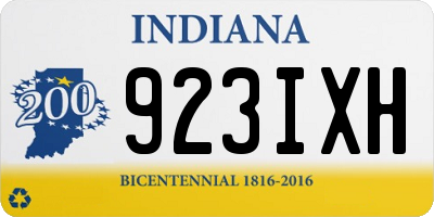 IN license plate 923IXH