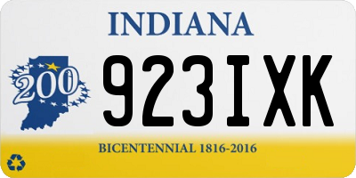 IN license plate 923IXK