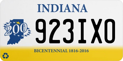 IN license plate 923IXO