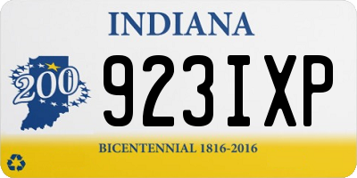 IN license plate 923IXP