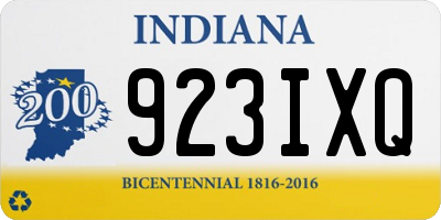 IN license plate 923IXQ