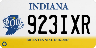 IN license plate 923IXR