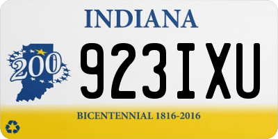 IN license plate 923IXU