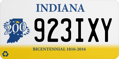IN license plate 923IXY