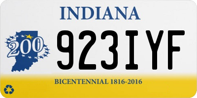 IN license plate 923IYF
