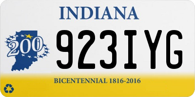 IN license plate 923IYG