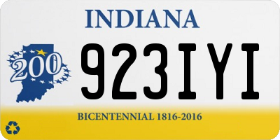 IN license plate 923IYI