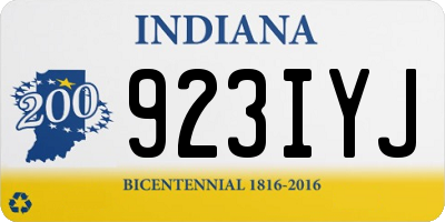 IN license plate 923IYJ