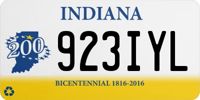 IN license plate 923IYL