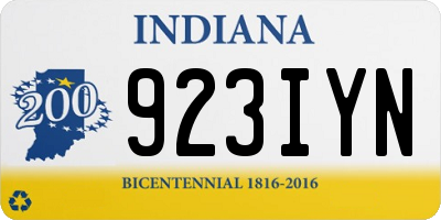 IN license plate 923IYN