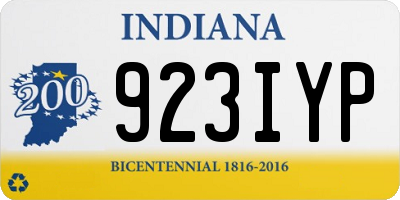 IN license plate 923IYP