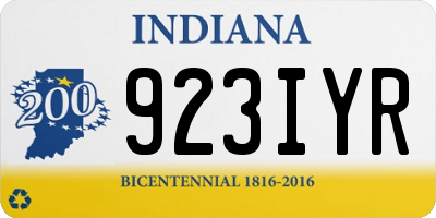 IN license plate 923IYR