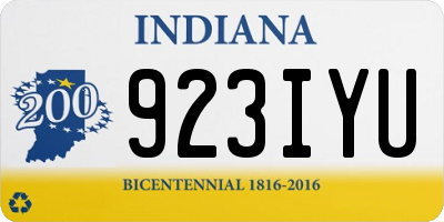 IN license plate 923IYU