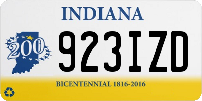 IN license plate 923IZD
